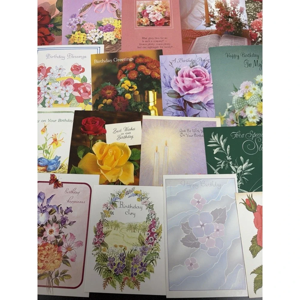 Vintage Birthday Cards Some Fronts ONLY Scrapbooking Crafts Decoupage Lot of 50+